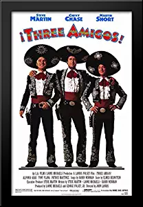 Three Amigos 28x40 Large Black Wood Framed Print Movie Poster Art