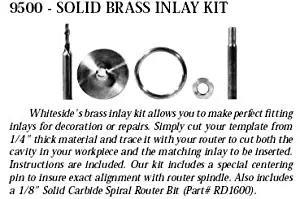 Whiteside Router Bits 9500 Solid Brass Inlay Kit