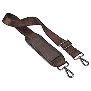 Qishare 59 Inch Universal Replacement Shoulder Strap Pet Carrier Strap Adjustable Belt with Metal Swivel Hooks for Luggage Duffel Computer Bags Laptop Case (Brown)