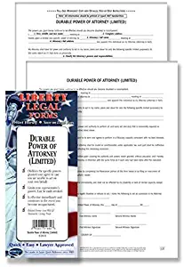 Durable Power of Attorney - Limited - USA - Do-it-Yourself Legal Forms by Permacharts