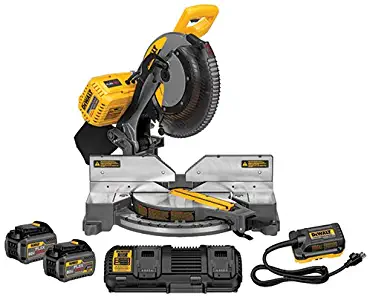 DEWALT FLEXVOLT 120V MAX Miter Saw Kit, 2-Inch, Compound, 2 Batteries (DHS716AT2)