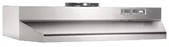 Broan 422404 ADA Capable Under-Cabinet Range Hood, 190 CFM 24-Inch, Stainless Steel