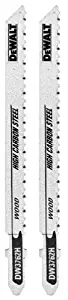 DEWALT DW3762H2 4-Inch 10TPI Laminate Down Cutting HSC T-Shank Jig Saw Blade (2-Pack)