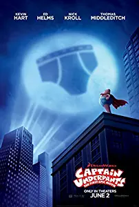 CAPTAIN UNDERPANTS (2017) Original Movie Promo Poster - 13.5 x 20 - Dbl Sided - Kevin Hart - Ed Helms - Nick Kroll - Thomas Middleditch