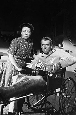 James Stewart and Thelma Ritter in Rear Window intensely gazing 11x17 Mini Poster