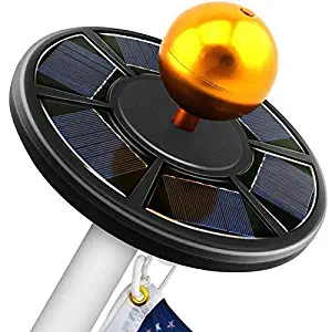 AJEERD 42 LED Super Bright Solar Flagpole Light Weatherproof Night Light Outdoor Camping