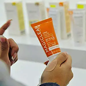 Luxury TINTED Sunscreen SPF 50 PA+++ Like BB CC cream with hight protection. Moisturizer Organic Sun cream Anti age Face daily Sunblock. Magiclear best sunblock brand 1.7 Oz