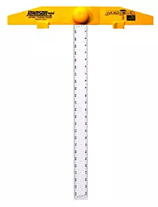 Johnson Level & Tool RTS24 RockRipper 24-Inch Drywall Scoring Square – Aluminum Blade T Square, Durable and Strong. Carpentry Tools