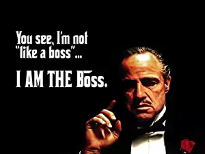 777 Tri-Seven Entertainment The Meme Quote I'm Not Like Boss Art Print Godfather Poster, 24"x18"