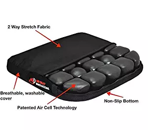 Truck Driver Seat Cushion For Lower Back Pain Relief Sciatica Coccyx Air Comfort Pad Office / Auto / Wheelchair / Trucker / Tractor / Construction 18"x16"