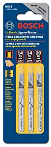 Bosch U503 3-Piece Assortment U-shank Jig Saw Blade Set for Laminate Flooring