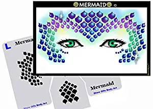 Face Painting Stencil - StencilEyes Mermaid