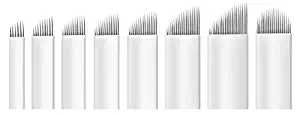 MICROBLADING 12 SLOPED BLADE STARINKMAKEUP NEEDLES x 5 unit - Needles Eyebrow color, Permanent makeup, Tattoo Blades USA