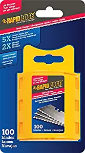 Rapid Edge All-Purpose Serrated Utility Knife Blades (100 blades) (1 Pack)