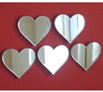 Super Cool Creations Heart Mirrors, Pack of 20, Size 1inch Each (3cm)