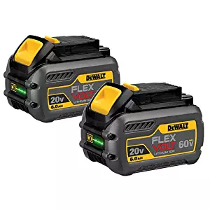 DEWALT DCB606-2 20V MAX 6.0Ah Lithium Ion Premium Battery, 2 Pack