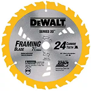 DEWALT DW3582 8-1/4-Inch 24T Carbide Thin Kerf Circular Saw Blade