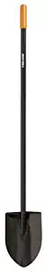 Fiskars Long Handled Shovel Steel Round Point