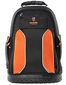 Rugged Tools Pro Tool Backpack - 40 Pocket Heavy Duty Jobsite Tool Bag Perfect Storage & Organizer for a Contractor, Electrician, Plumber, HVAC, Cable Repairman