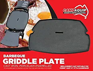 Griddle Plate Full Size Cast Iron to fit Weber Q100/Q1000 series Grills