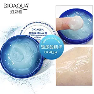 BIOAQUA Crystal Clear Moisturizing Cream Skin Smooth Hydrated Whole Face Active Water Gentle Moisture Oil Controls Hualuronic Acid 38g