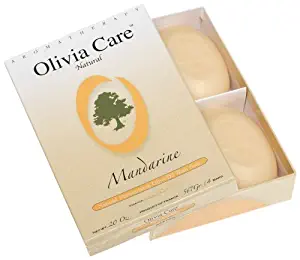 Olivia Care Hard Top Gift Box of 4 Soaps, Mandarine, 20-Ounce Boxes