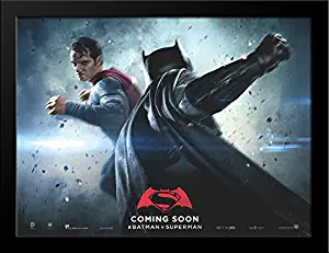 Batman V Superman: Dawn of Justice 34x28 Large Black Wood Framed Movie Poster Art Print