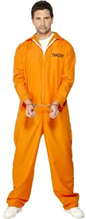 Smiffy's Men's Escaped Prisoner Costume with Boiler Suit