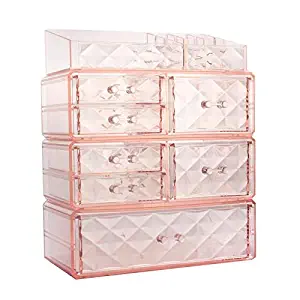 Makeup Organizer Acrylic Cosmetic Storage Drawers and Jewelry Display Box (7 drawer)