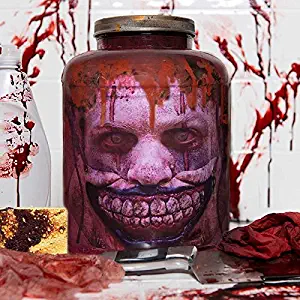 Little Jars of Horror Twisty The Clown Head in a Jar (Fresh Red) / Halloween Decor